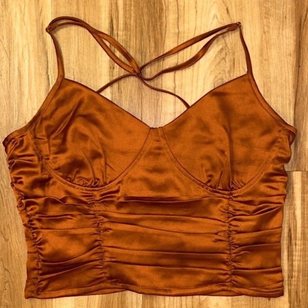 Forever 21 cropped corset style top size M - Picture 1 of 12